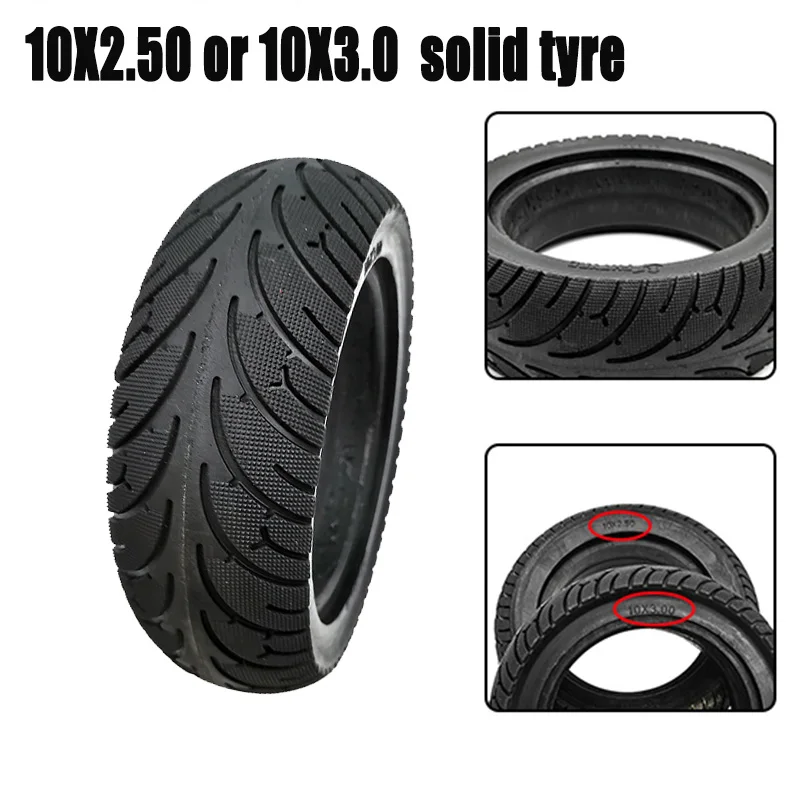 10 Inch Electric Scooter Solid Tire 10X2.50 10X3.0 Air Free Rear Wheel Motor Tyre Anti-puncture Durable Tires Replace Parts