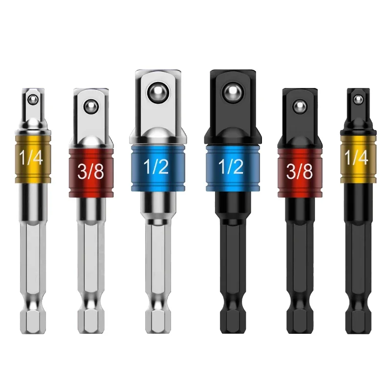 Hand drill socket connecting rod multifunctional conversion head electric wrench hexagonal to square connecting rod