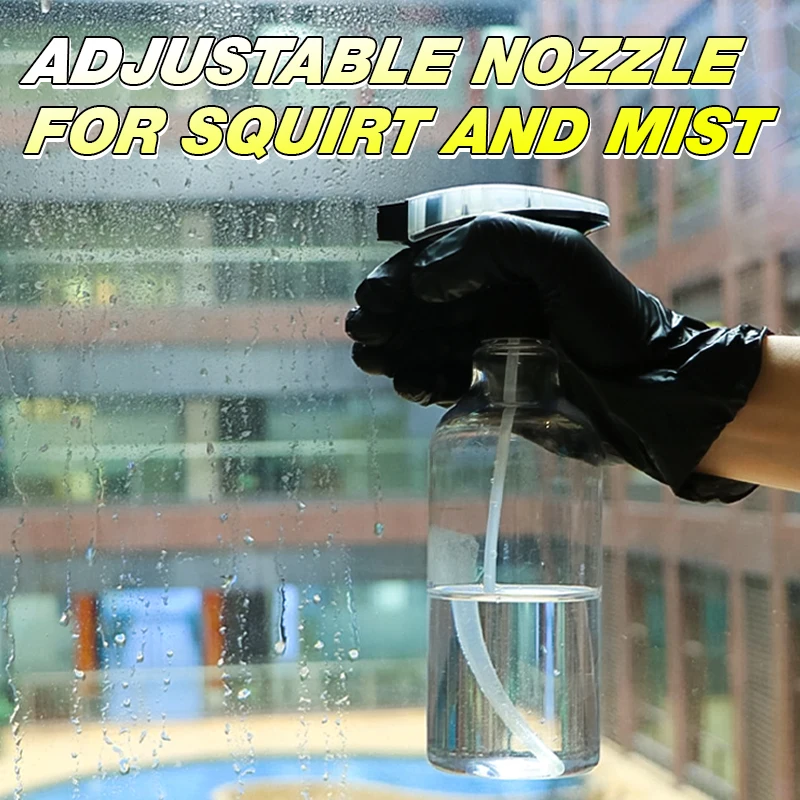 Plastic Empty Spray Bottle 16.9oz/500ml 2 Pack Heavy Duty Spraying Bottles Mist/Stream Water Bottle for Cleaning Solutions,