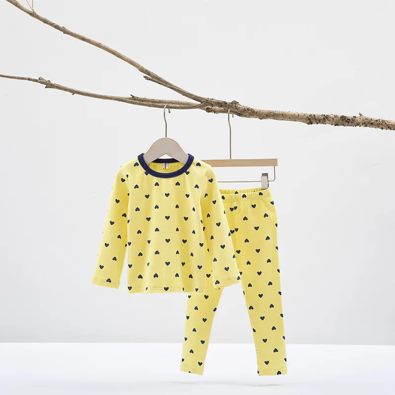 2024 Children's Autumn/Winter Cotton Matte Cartoon Pajama Two Piece Set image 5