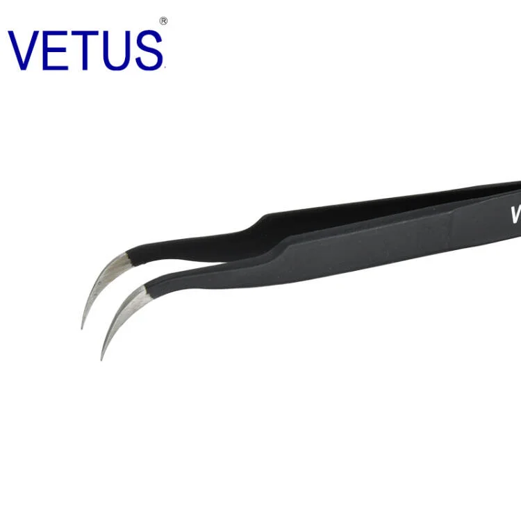 VETUS Gold Label ESD-12 Anti Static High Precision Stainless Steel Tweezers Anti Magnetic Acid Resistant Watch Repair Tool