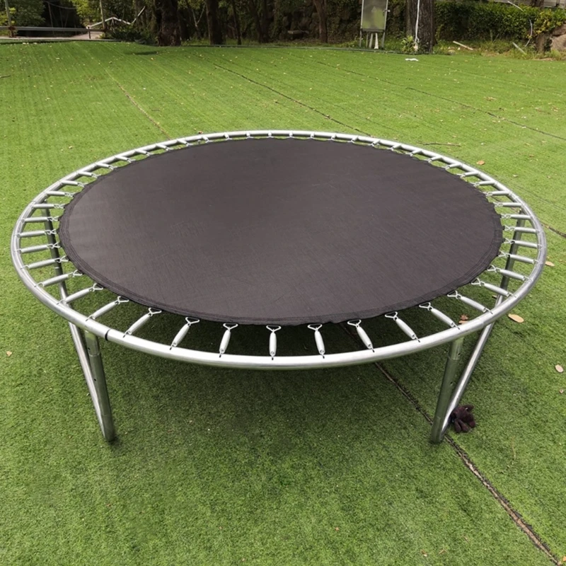 Trampoline Mat with V-Rings High Elastic Round Jumping Mats Replacement Jumping Pad Water Resistant Trampoline Accessory