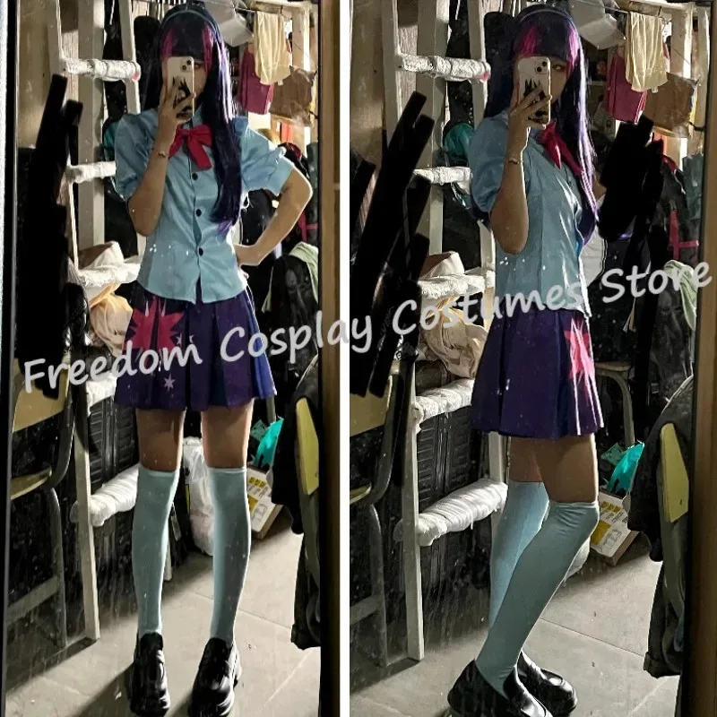 

20151123 Сумеречный блеск человеческий карнавальный костюм, парик, рубашка моряка, короткое платье, комплект униформы на Хэллоуин для женщин и девочек