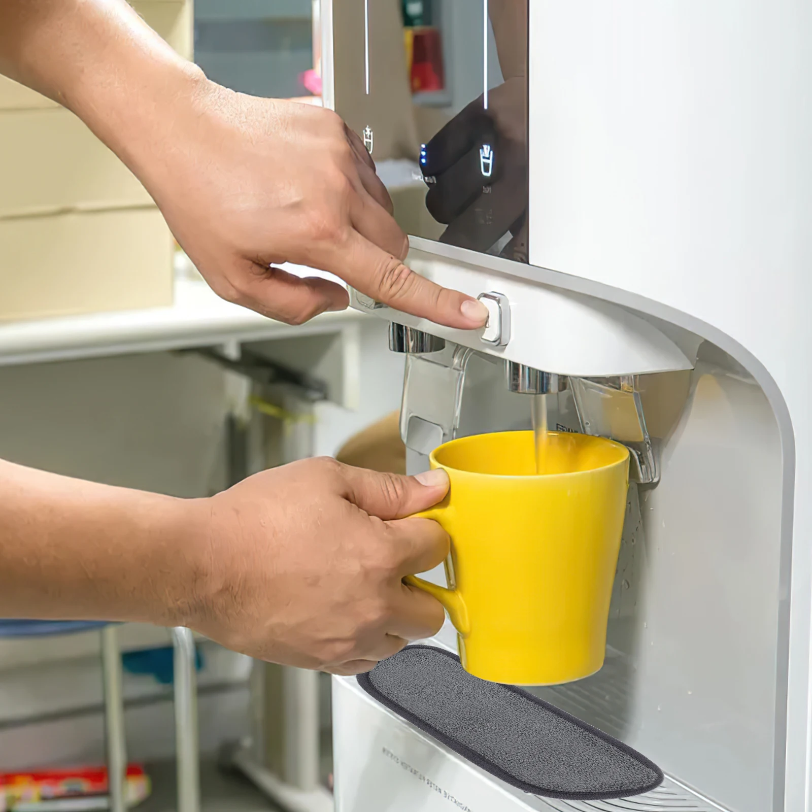 

4Pcs Refrigerator Water Absorbent Drip Catcher Pads Soft Fiber Water Dispenser Mats Fridge Drip Tray Home Office Floor