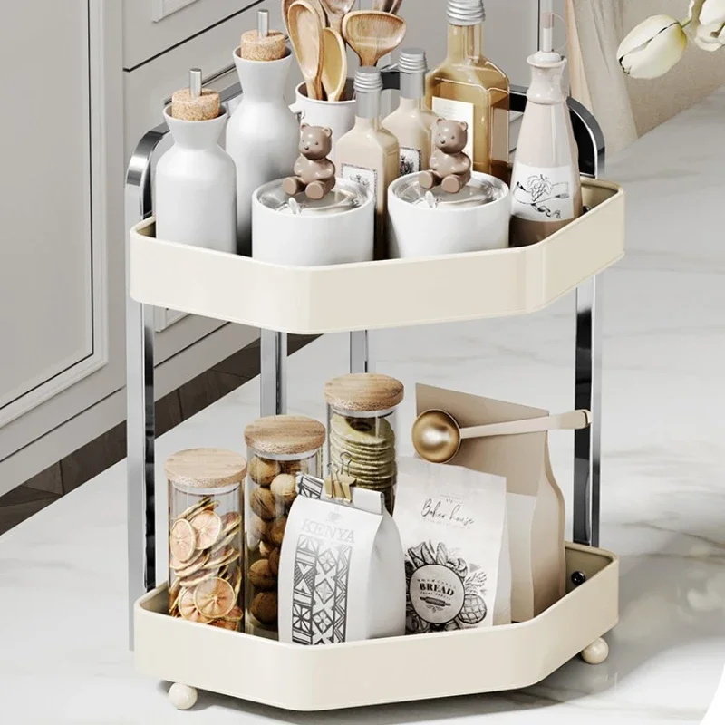 Kitchen Spice Organizer  Corner Spice Rack for Oil Salt Stylish Wall Corner Storage  Multifunctional Iron Triangular Shelf