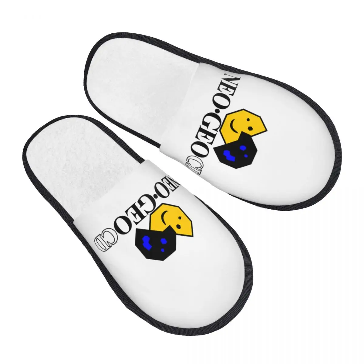 Custom Neo Geo Logo Guest Slippers for Bedroom Women Neogeo Arcade Game House Slipper