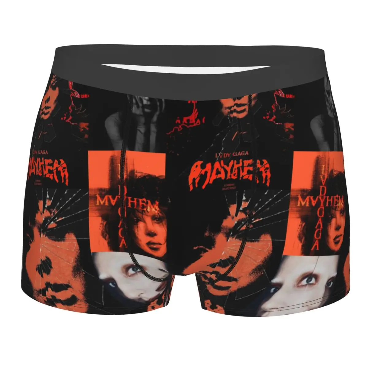 Lady Gaga Mayhem Music Singer Underwear Men Sexy Print Customized Boxer Shorts Panties