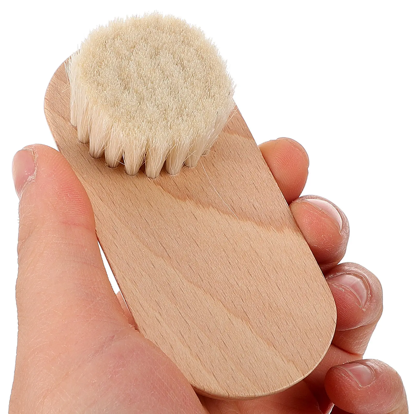 Natural Beech and Wool Nail Scrub Brush for Cleaning Under Fingernails Toenails Daily Hand Care Efficient Gentle Deep Cleaning