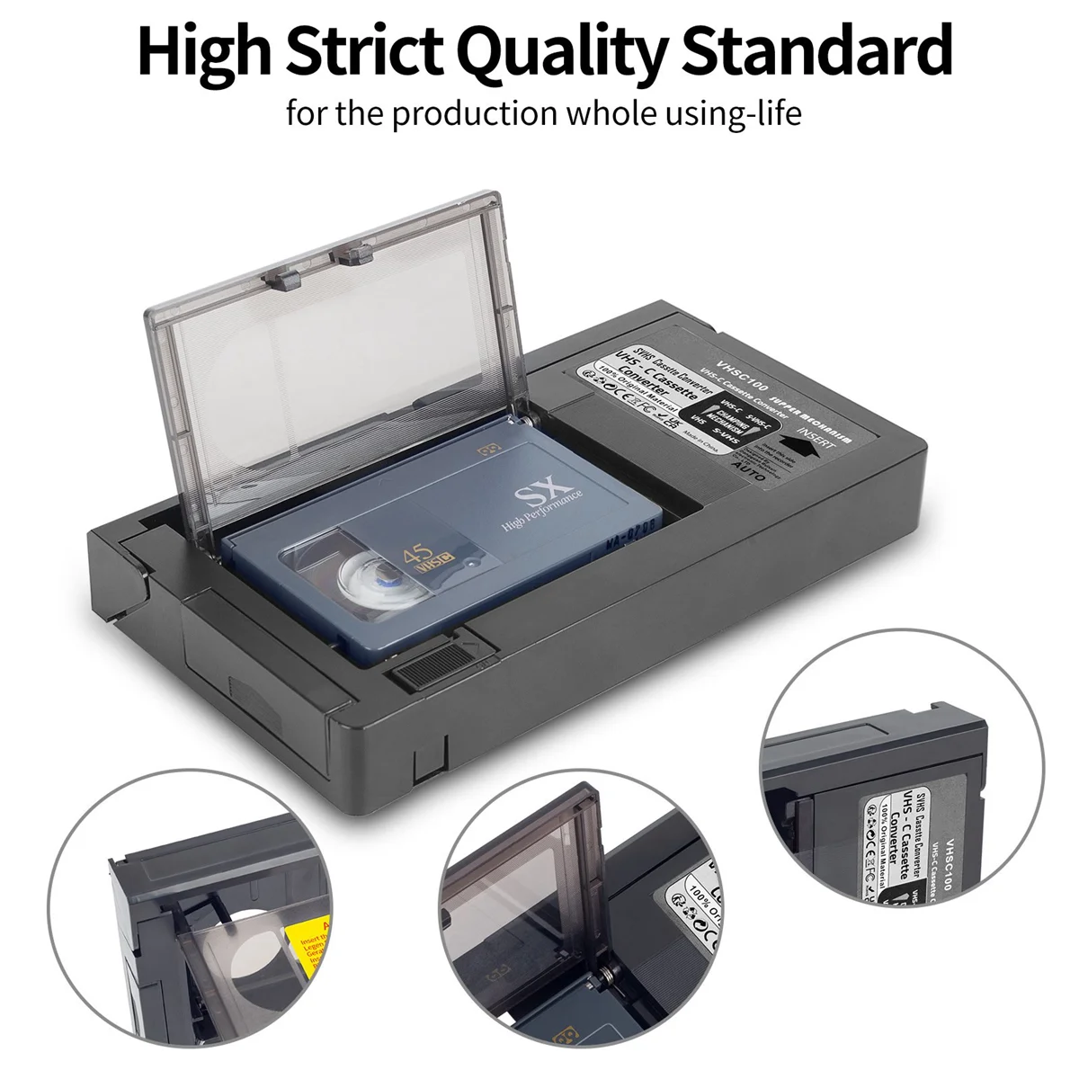 محول كاسيت VHS-C لـ JVC لـ RCA لباناسونيك VHS-C SVHS VHS محول كاسيت ليس لـ 8 مللي متر/MiniDV/Hi8