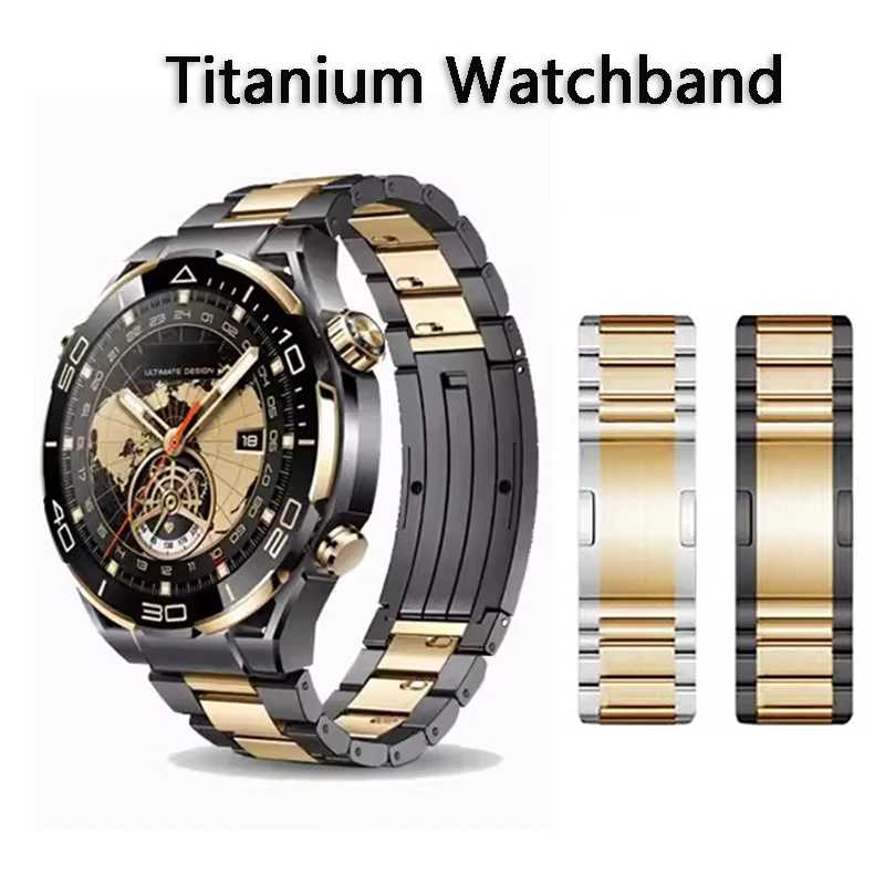 Titanium Strap for HUAWEI WATCH Ultimate /Watch 3/GT 3pro New 22mm Watchband for Huawei GT3/3 Pro/GT2 Pro Business Watch Band