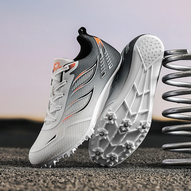 メンズ トラック スパイク フィールド ジャンピング フットウェア トレーニング スニーカー ジャンプシューズ ランニング レースアップ ソフト 軽量 レーシング マッチ アスレチック