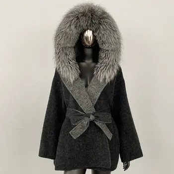 10 best sales Casaco com gola e punhos de pele - №5