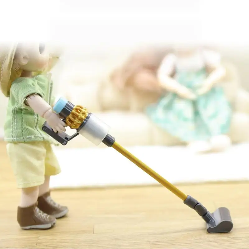 Simulation Mini Vacuum Cleaner Handheld Cleaning Accessory Dollhouse Household Miniature Craft Ornament
