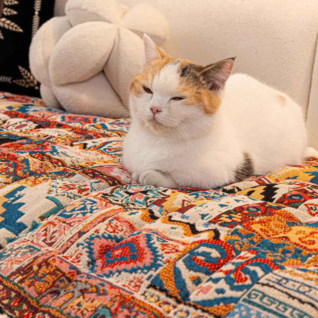 Bohemian Thicken Quilting Sofa Cover Anti-Slip Couch Seat Pad Mat Living Room Furniture Protector Washable All Seasons