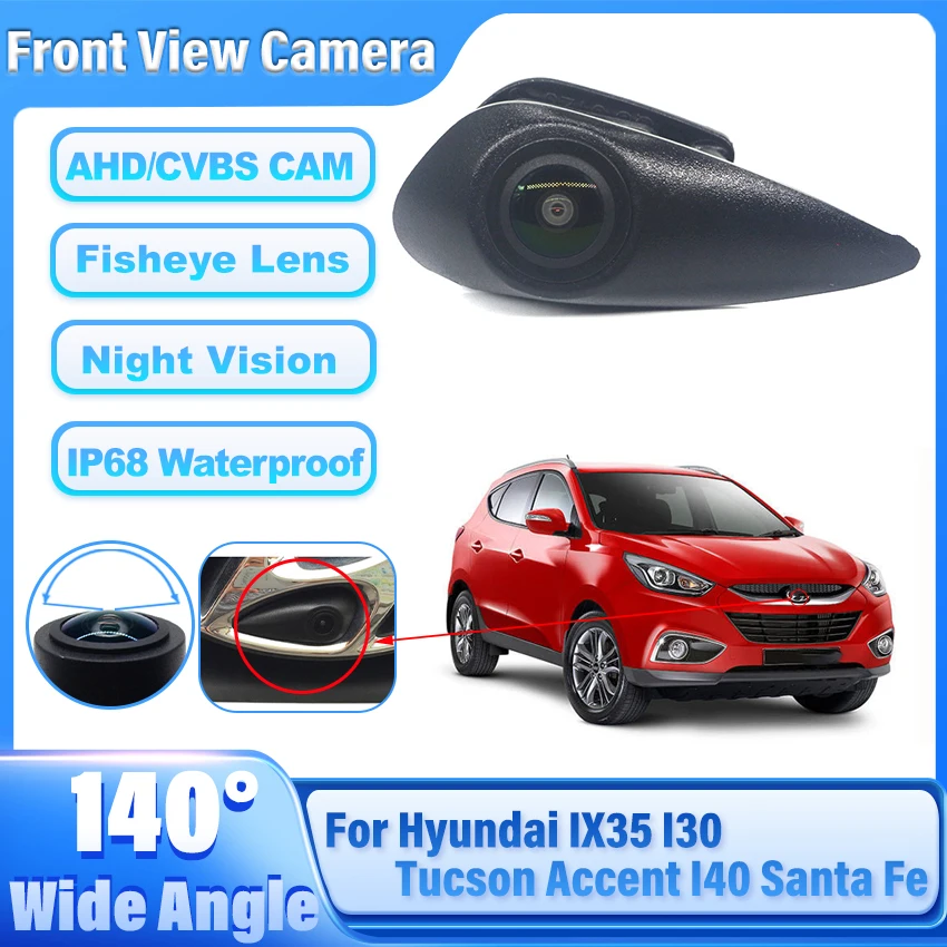 1080P Car Front View Camera For Hyundai IX35 I30 Tucson Accent I40 Santa Fe Dm H1 Terracan HB20 Terracan Starex I20 IX55