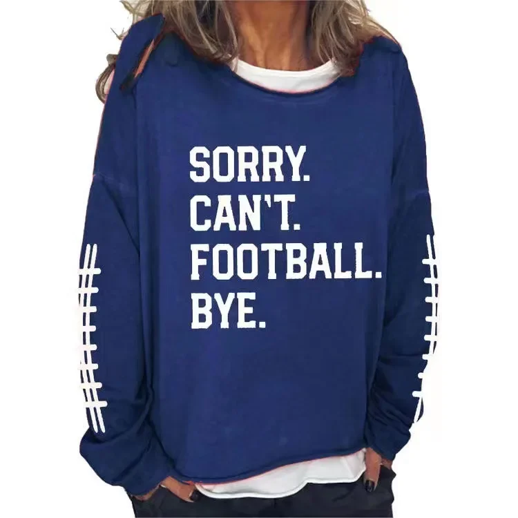 

Women's Sweatshirts Crewneck Pullover Football Print Sweatshirt Holiday Thermal Tops Long Sleeves Plus Size Dropped Shoulders