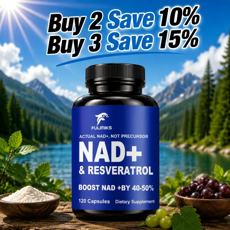 Premium NAD+ Supplement, with Pure NAD+ & Trans-Resveratrol,Vitamin, Support Cellular, Skin, Hair & Nail Health, Immune, sleep