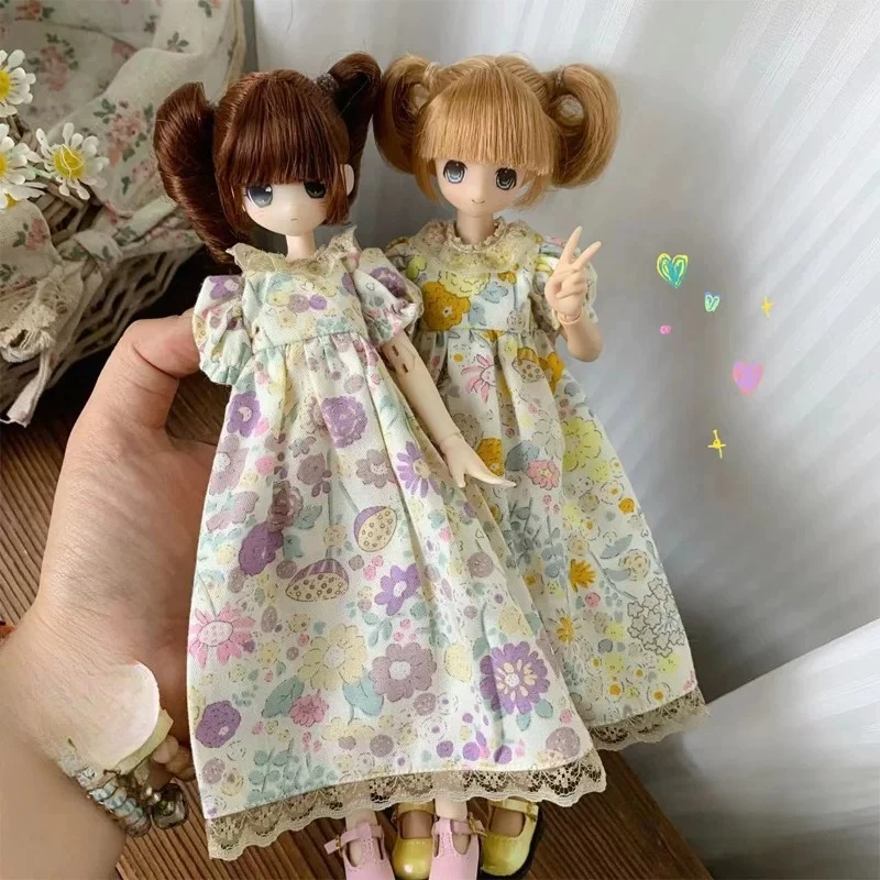 1/6 Maßstab BJD Kleidungsmodell im ländlichen amerikanischen Retro-Stil für 30cm BJD Azone Ob22/24 Blythe Actionfiguren Ornamente