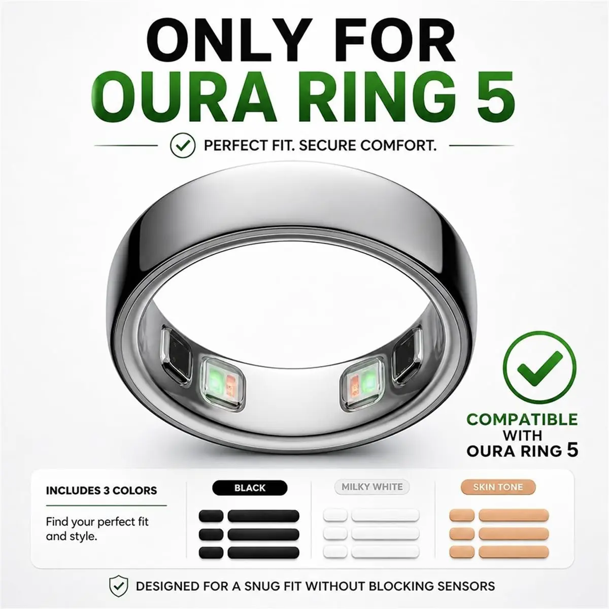 240 Pcs Smart for Ring 5 Ring Sizers for Loose Rings, for Ring 5 Accessories