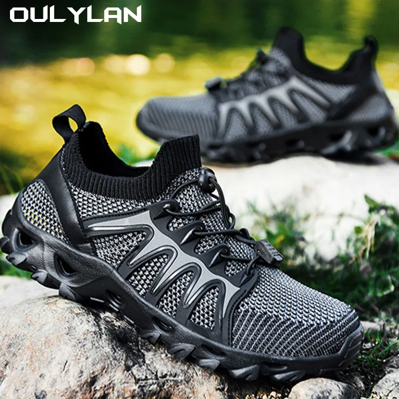 

Oulylan Training Sneakers Caminhadas Trekking Shoes Summer Outdoor Non-slip Hiking Shoes Men Breathable Beach Wading Shoes