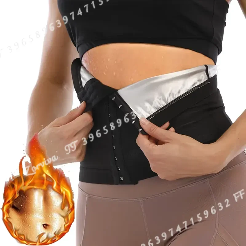 Women Sauna Suit Waist Trainer Sweat Belt Abdomen Reducer Fitness Fat Burning Belly Slimming Corset Workout Waist Trimmer