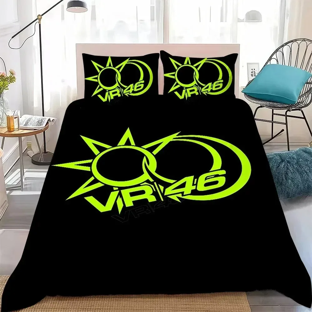 Conjunto de cama 3D para adolescentes Moto R-Rossi 46, conjunto de roupa de cama para crianças e meninos, capa de edredom com fronha, conjunto de roupa de cama têxtil para casa