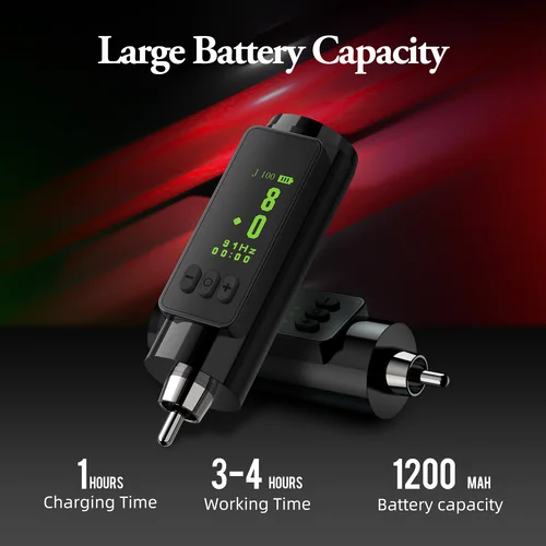 Imagen 2 del producto Xnet Bacio máquina de tatuaje inalámbrica pluma rotativa de tatuaje batería RCA 3,5mm carrera labio cuero cabelludo tatuaje arte semipermanente para Bodybeauty