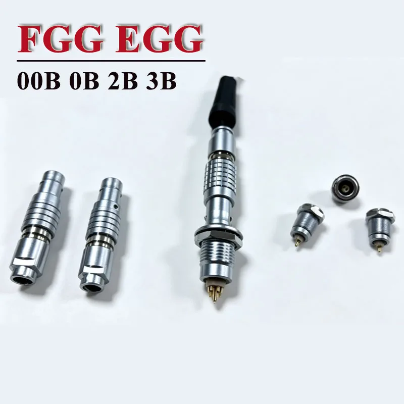 1B FGG EGG Aviation Connector Push-pull Self-locking 00B 0B 2B 3B REMO Compatible Metal Plug 2/3/4/5/6/7/8 Pin Signal Reception