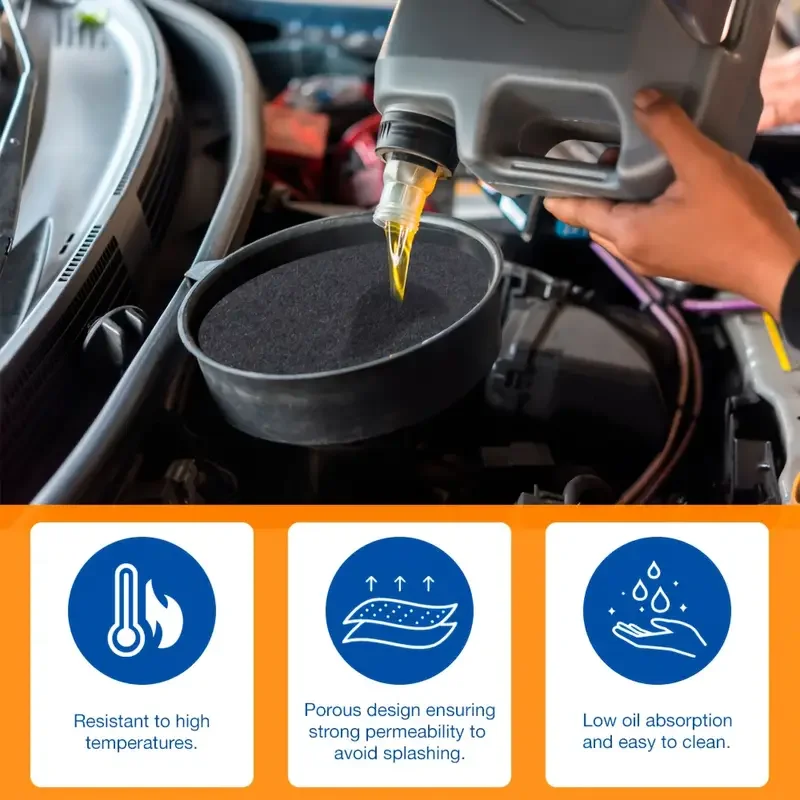 2 قطعة يمنع الرش عند تغيير الزيت وسادة تغيير الزيت سهلة التنظيف وقابلة لإعادة الاستخدام مقاس 14.96 بوصة #6