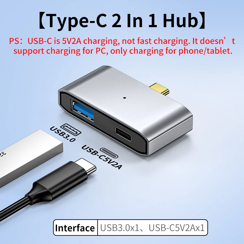 USB C Extender Station Type C Dock 3 in 1 Hub USB3.0 Type C TF SD slot Adapter USB Cable Converter for Macbook HUAWEI Xiaomi