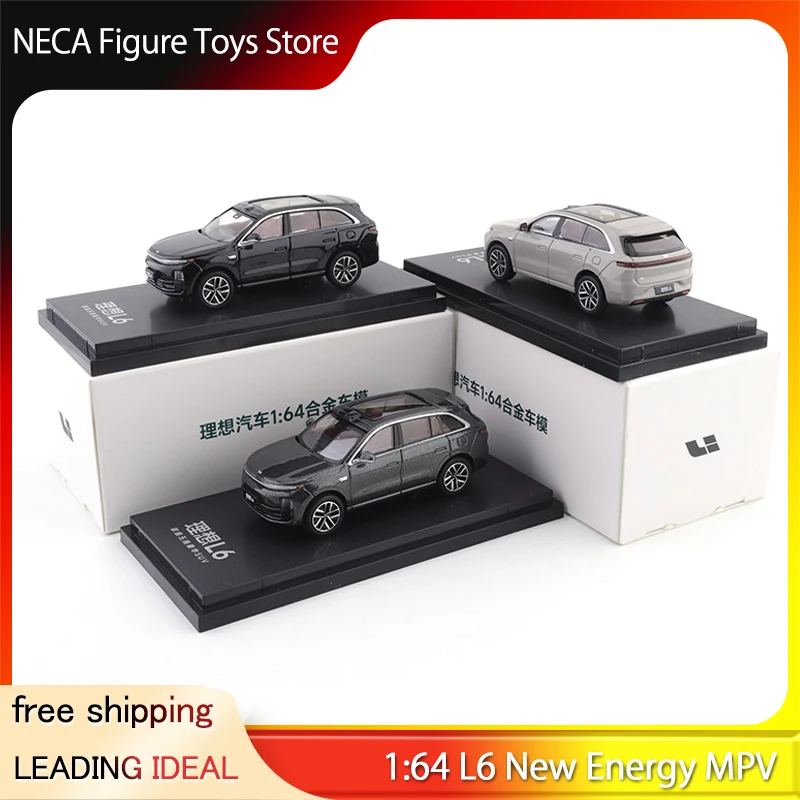 

LEADING IDEAL 1:64 L6 Alloy Diecast Model New Energy MPV Simulation Car Static Collection Ornament Display Gift for Adult Toy