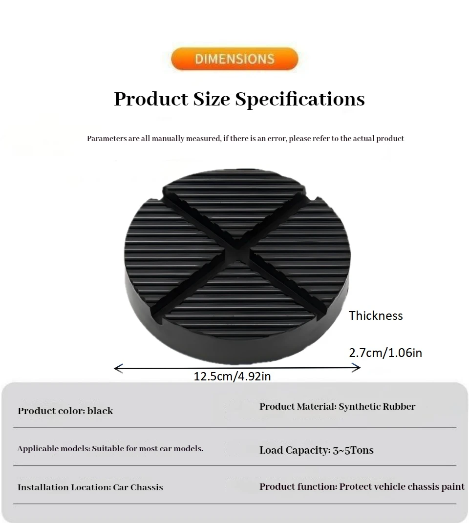 3 maten Universele Rubberen Jack Pad Ondersteuning Pinch Weld Ingelaste Vloerframe Rail Adapter Auto Verwijdering Reparatie Tool