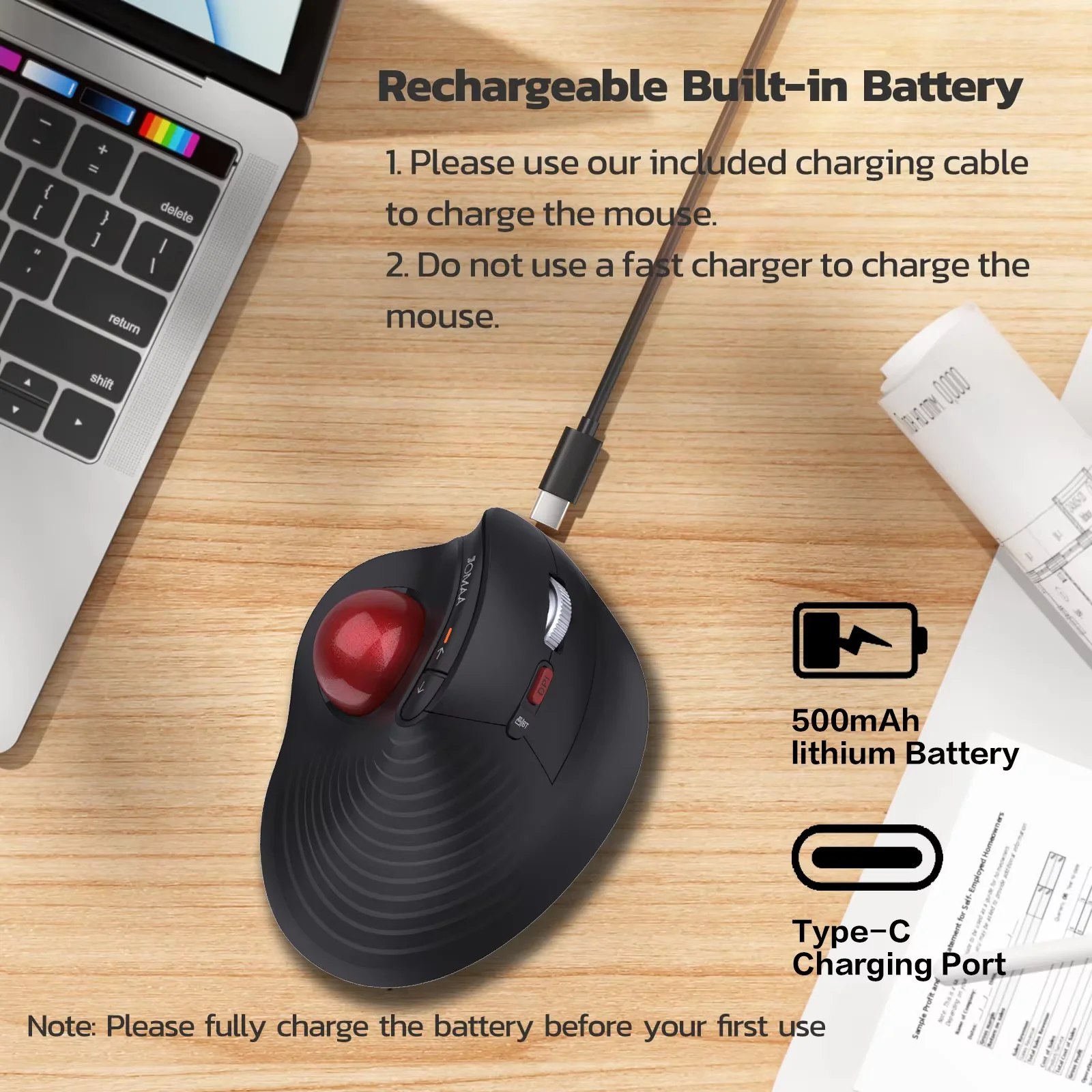 jomaa-bluetooth-ergonomic-trackball-mouseoptical-vertical-rollerball-micesilent-buttons-adjustable-dpifor-pc-laptoptablet