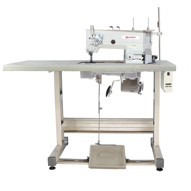 MRS842/872 Industrial Feed Arm Zigzag Leather Double Needle Sewing Machine Sewing Label Making Machine