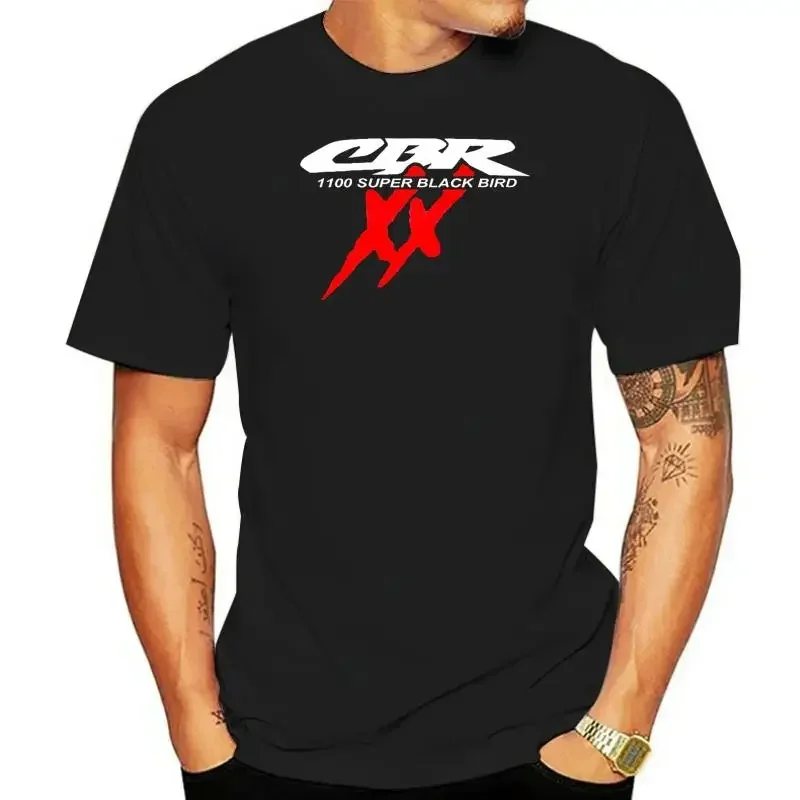 T Shirt Top Cbr 1100 Super Blackbird Xx T S Motorcycles Black and White T-Shirt Cotton Unisex Casual Tees