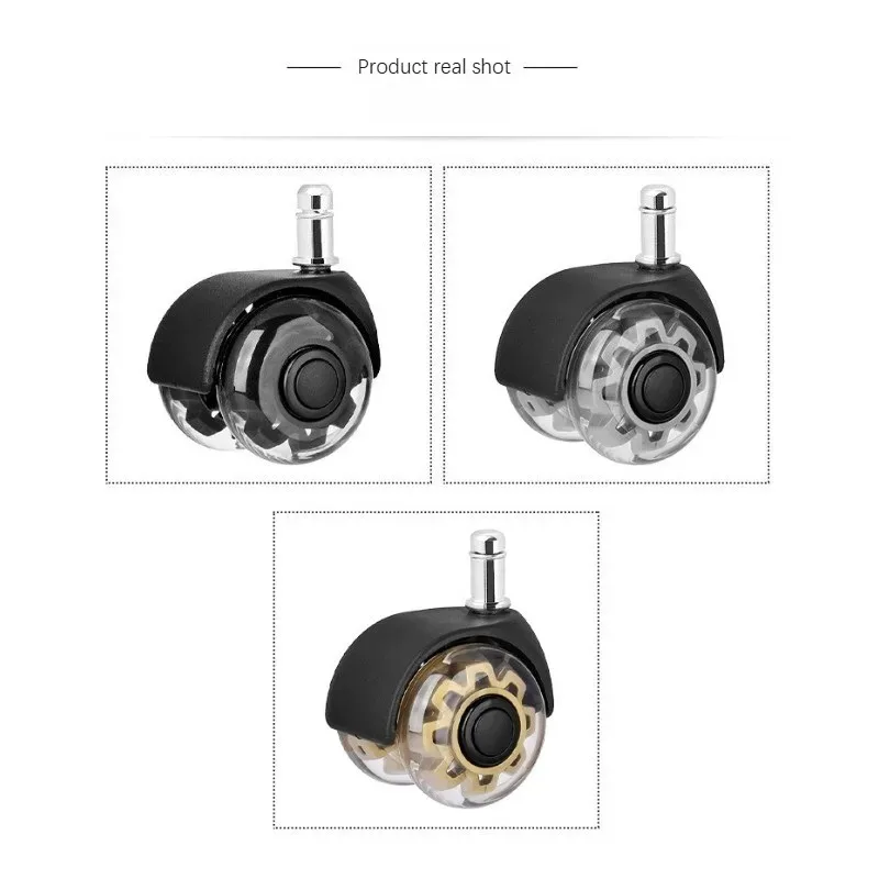 Furniture, Hardware, Office Chair Wheels, Universal Silent Wheels, Office Chair Wheels, Rotating Rubber Soft Safety Rollers