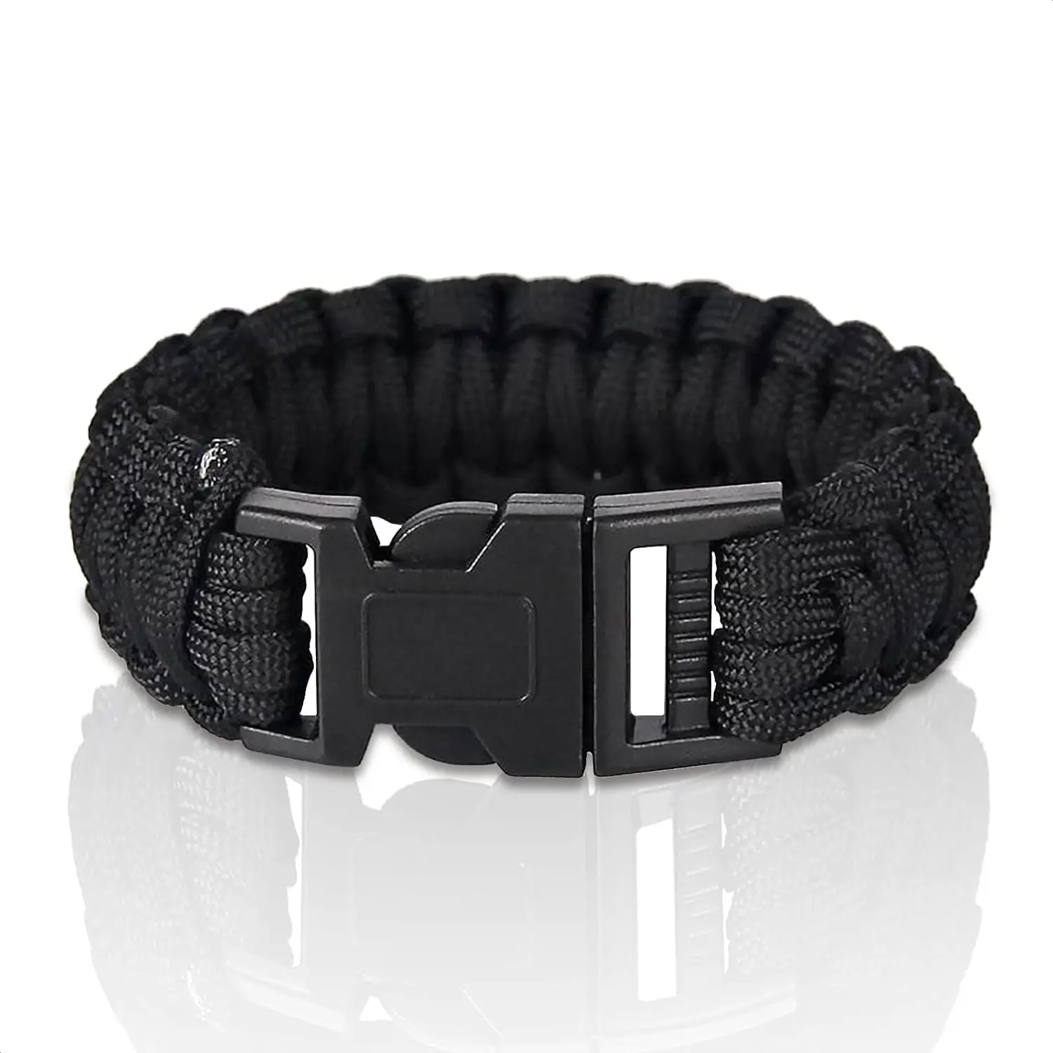 Pulsera Paracord para hombre, 7 hebras, 4mm, cuerda de paracaídas táctica, pulseras de supervivencia, emergencia para acampar al aire libre,