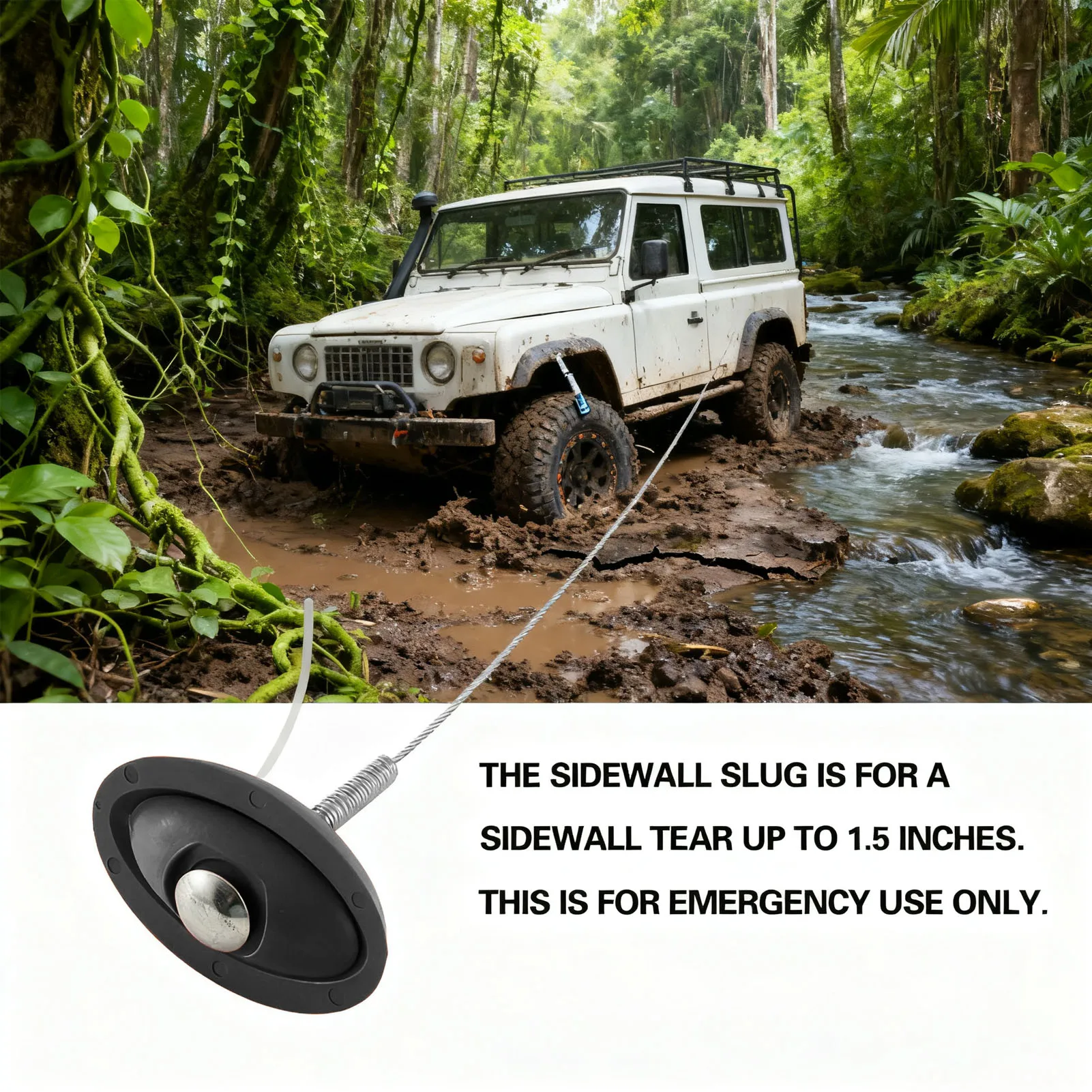 

Tire Puncture Repair Kit Side Wall Slug Emergency Repair Tool Replacement for Can Am Maverick Lawnmower Zero Turn Mower Tractor