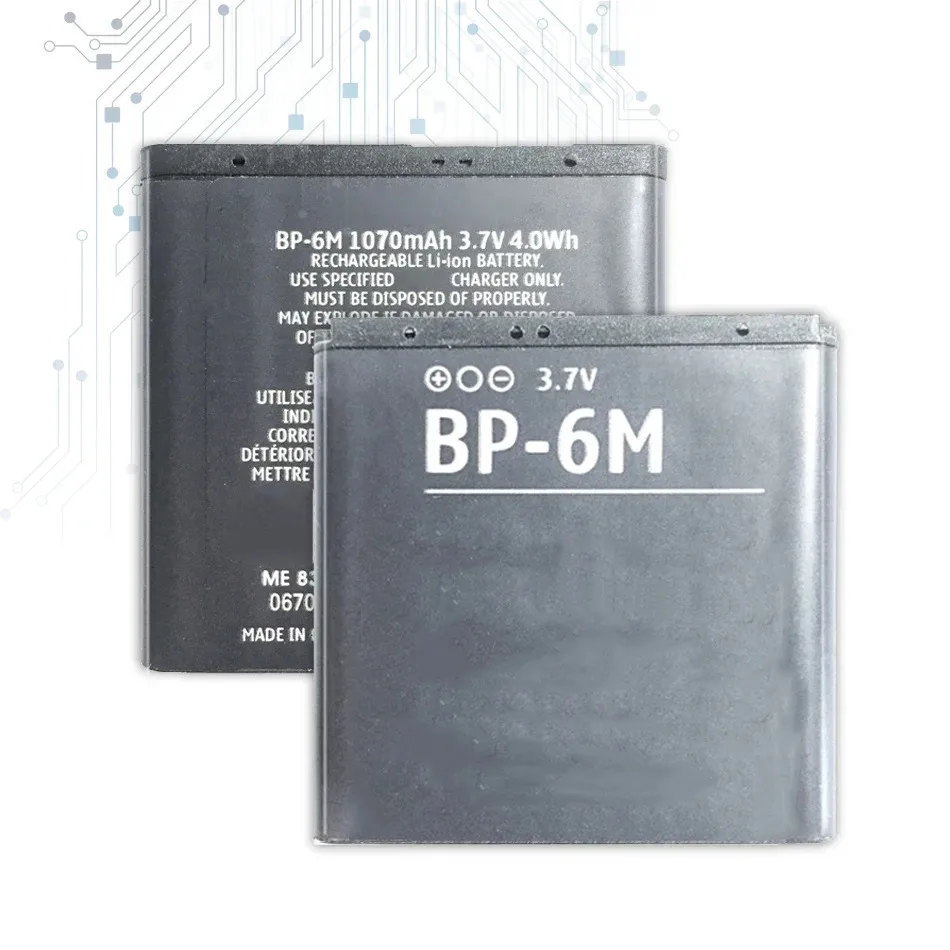 1100 мАч BP-6M BP6M BP 6M литий-ионный аккумулятор для телефона Nokia N77 N93 N73 N93S 3250 6233 6234 6280 6288 9300 Сменный аккумулятор для сотового телефона