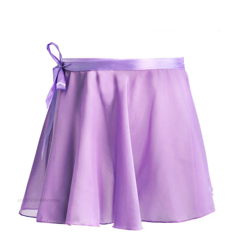 Детские танцевальные костюмы, летние балетные танцевальные платья для девочек, шифоновые юбки на шнуровке для китайских танцев, полуюбки