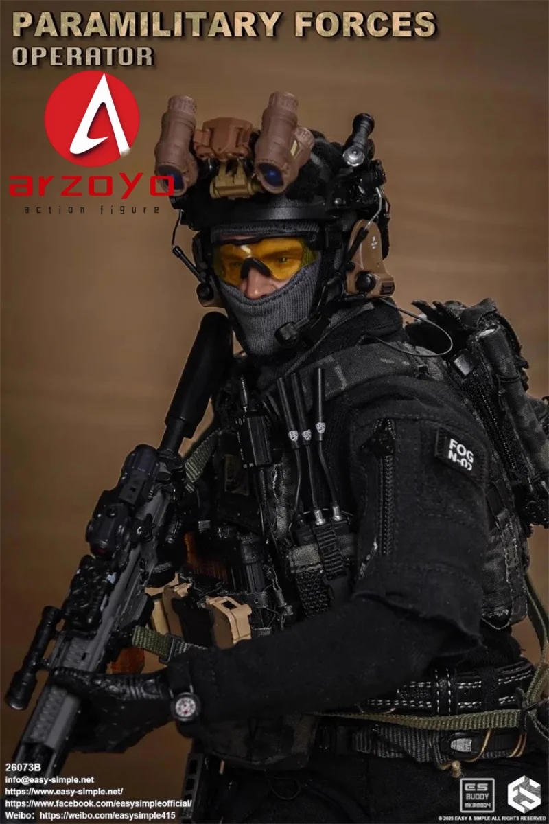 Easy&Simple 26073A/B 1/6 Scale Paramilitary  Forces Operator Male Soldier Full Set for 12" Action Figure Collectible Model