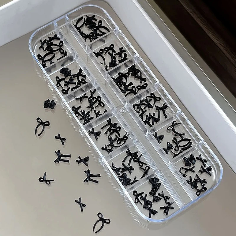 أسود صغير Bowknot متأنق فراشة سحر ليوبارد ربطة القوس فيونكة الكورية نمط الشريط الحلو مسمار الفن اكسسوارات الزينة بالجملة #1