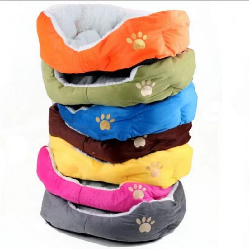 Puppy Sleeping Cushion Blanket Round or Elliptical Fleece Bed Suitable for Cats or Puppies Dog House Soft Nest Dog Cat Baskets