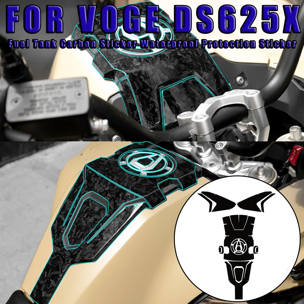 

FOR VOGE DS625X DS 625X DS625 X Motorcycle Modification Carbon Fiber Body Fuel Tank Sticker Waterproof Protection Stickers