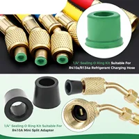 Kit d'outils de réparation de noyau de Valve AC, joint de tuyau cvc, 60 joints de tuyau, 20 noyaux de Valve, 20 dé à coudre et 1 outil de retrait de noyau de Valve, 101 pièces 5