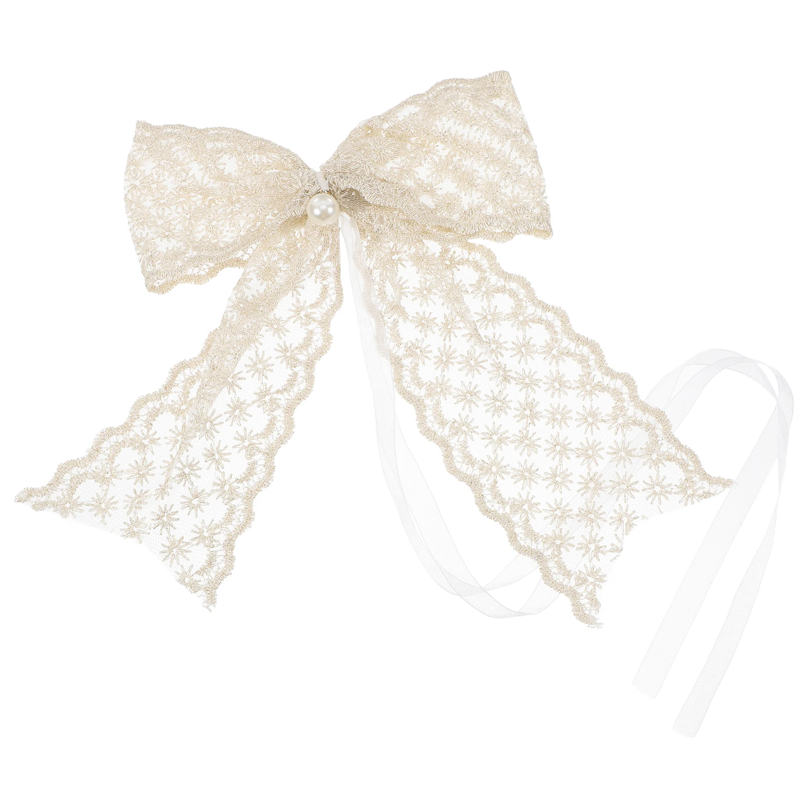 

2Pcs Bow Accessories Elegant Lace Bows Mini Ornaments Crafts Bride Ribbon Tie DIY Decorations Gifts Wrapping Party