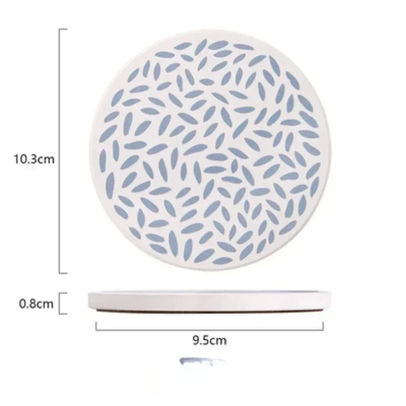 Hot Selling Diatomaceous Earth Absorbent Coasters Coffee Soup Bowl Anti-Scalding Placemats Easy to Clean Round Tea Mats