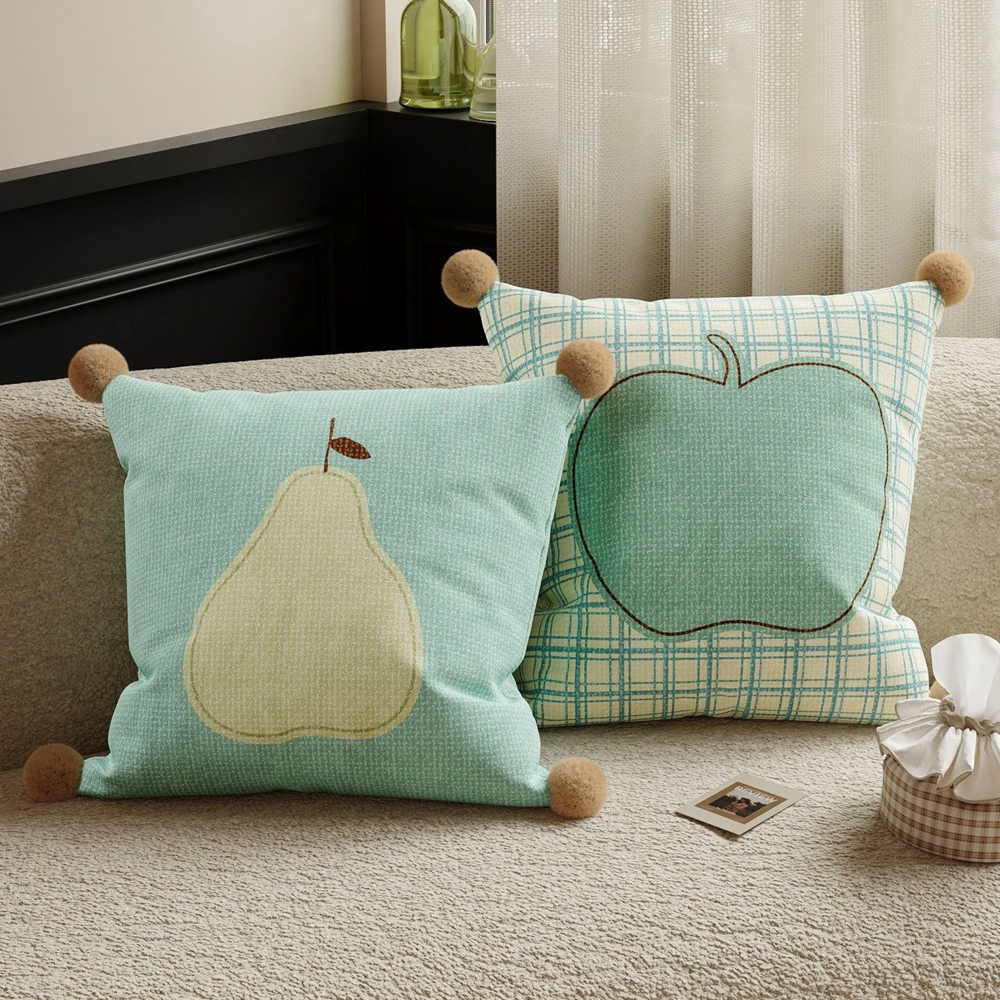 

Modern INS Luxury Sofa Cushion with Insert, Removable Washable Bedside Pillow for Home & Homestay Decor