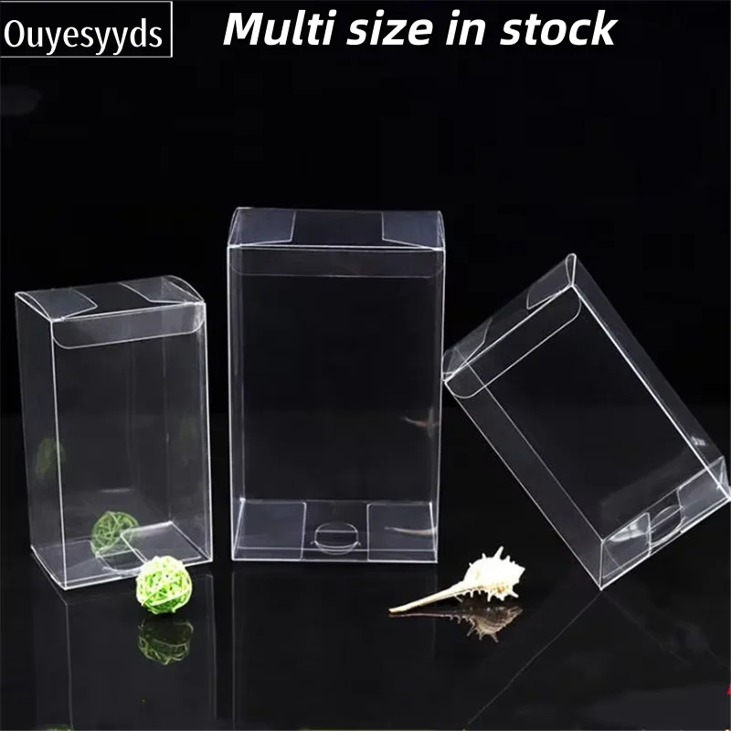 50 stks Universele PVC Transparante Doos Plastic Gift Sieraden Speelgoed Verpakking Clear Display Pakket Benodigdheden