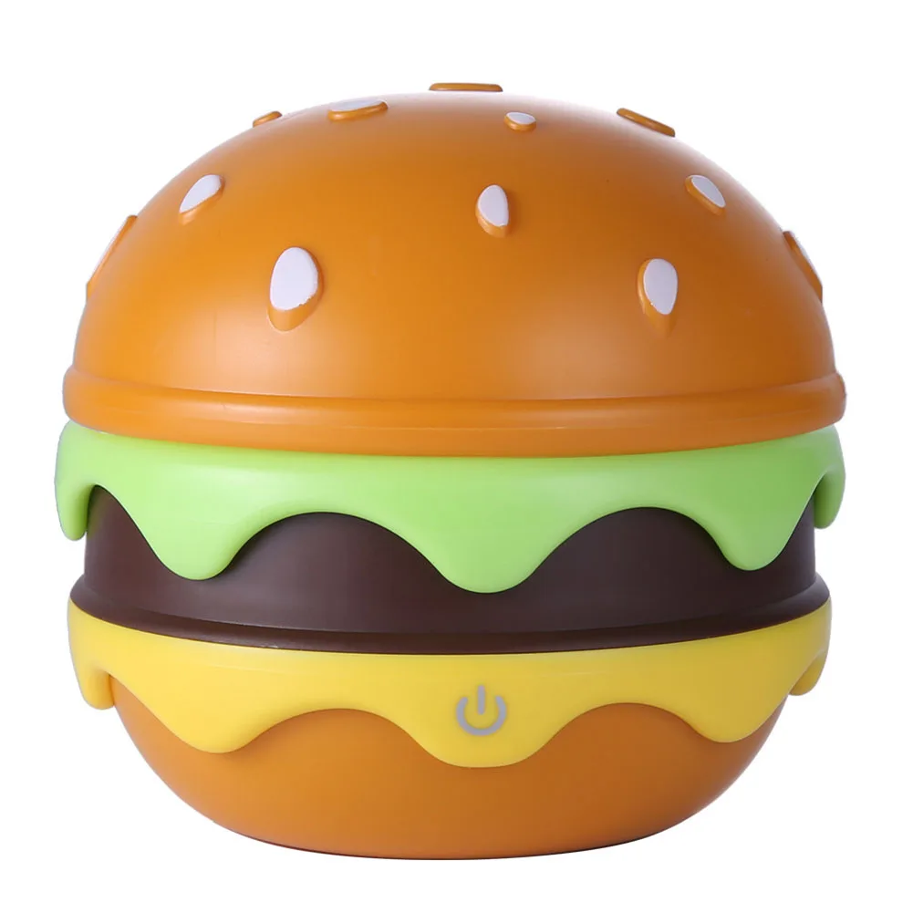 Hamburger Nursery Night Light USB Charging Bedside Night Light Retractable Dimmable 3 Modes Flexible for Study Bedroom Office